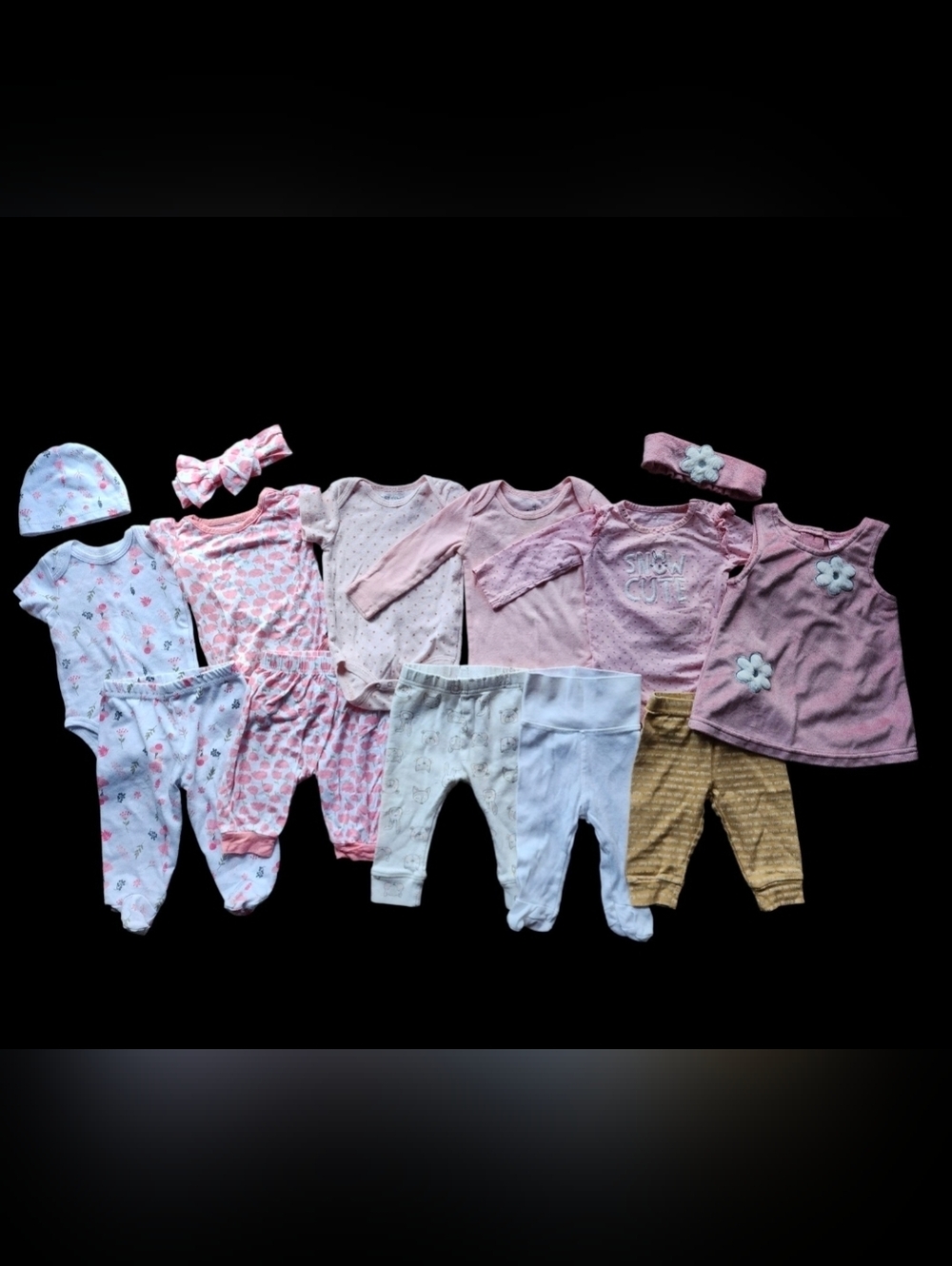14 Pieces Baby Girl Pink Mix Outfit Bundle